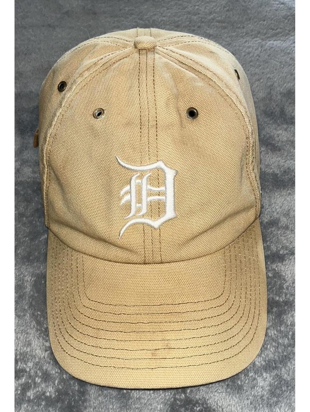 Vintage Detroit Tigers Carhartt x '47 Hitch Adjustable Snapback Hat MLB Brown